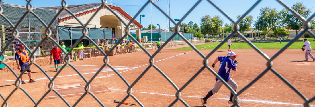 Seniors playing softball in the Sun Cities Softball League
